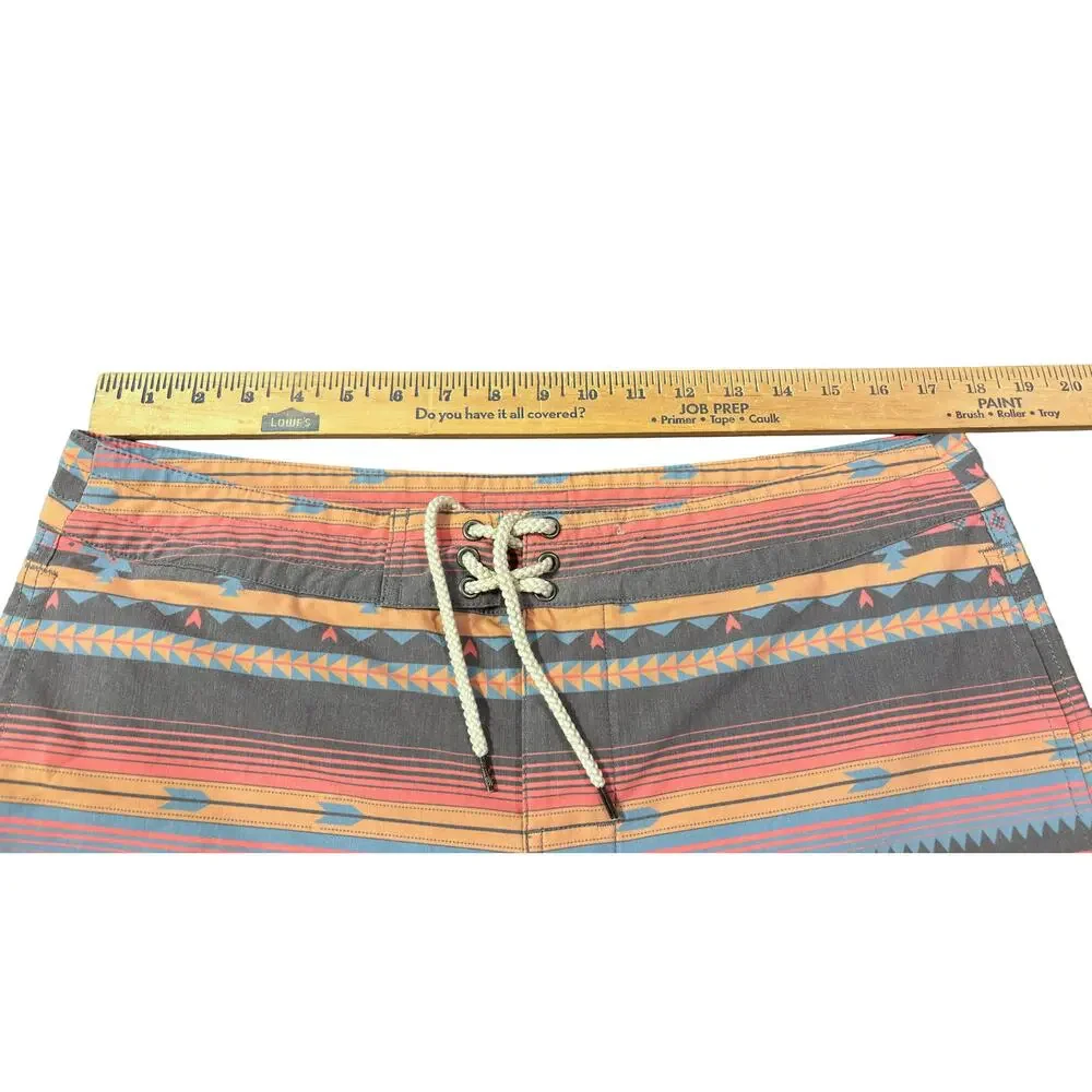 Faherty Doug Good Feather Native Design Board Shorts Swim Surf Men’s Size 32